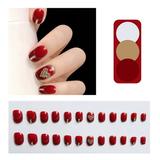 Stiletto Nails China Red Classical Stiletto Color With Diamond Glue Models