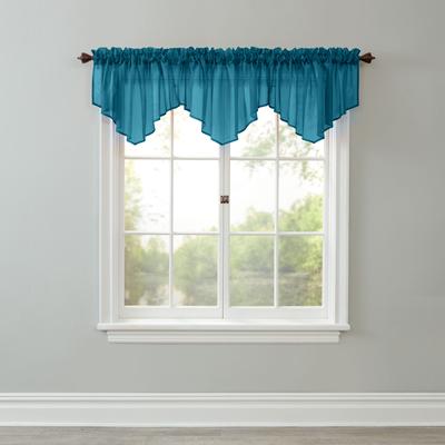 Wide Width BH Studio Sheer Voile Scarf Valance by BH Studio in Dark Turquoise (Size 40