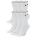 Nike Underwear & Socks | Nike Everyday 6 Pack White Crew Socks Cushioned Cotton White Mens 8-12 Brand New | Color: White | Size: Os