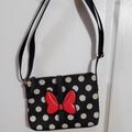 Disney Bags | Disney Parks Minnie Mouse Bow Crossbody Purse Bag | Color: Black/White | Size: Os