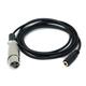 System-S Audio Kabel 1,5 m 3.5 mm Klinke Buchse zu XLR 3 polig Buchse AUX Adapter Schwarz