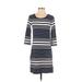 Tommy Hilfiger Casual Dress - Shift: Blue Stripes Dresses - Women's Size X-Small