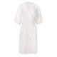 Women's White Elegant Robe - Viscose And Lace - Ivory L/Xl Oh!Zuza Night & Day