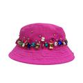 Women's Pink / Purple Pink Embellished Bucket Hat Quillattire