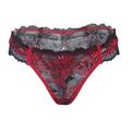 Women's Black Pomegranate Love Lace Tanga XXL Carol Coelho