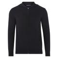 Mens Lightweight Cotton Zip Through Knitted Jackson Hoodie - Black 3Xl Paul James Knitwear