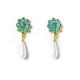 Women's Gold / White The Charming Opal & Faux Pearl Drop Earrings Eunoia Jewels