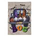 The Holiday Aisle® Galoppa Spooky Truck 2-Sided Polyester 18 x 13 in. Garden Flag in Black/Brown/Orange | 18 H x 12.5 W in | Wayfair