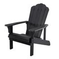 Plastic Wood Adirondack Chair Adirondack Chair Campfire Chairs Easy Installation Plastic Wood Lawn Chair Patio Chairs for Outside Deck Garden Backyard Weather Resistant Black