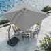 Grand Patio x Sunbrella 10ft Deluxe Napoli Aluminium Offset Umbrella (Canvas Charcoal Square)