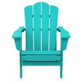 Plastic Adirondack Chair Folding Outdoor Patio Furniture Chair Aruba Blue