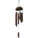 Bamboo Coconut Shell Wind Chimes Outdoor Bamboo Wind chimes for Home Courtyard and Garden Decoration Dark Colored Coconut Shell 6 Tubes