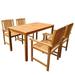 vidaXL Solid Acacia Wood Outdoor Dining Set 5/7/9 Piece Garden Brown/Gray