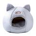 Yucurem Cat Bed Semi-enclosed House Small Dog Pets Cozy Cave Comfortable for Home (M)