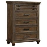 Coaster Furniture Bennington Acacia Brown Rectangular 5-drawer Chest