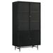 Coaster Furniture Santiago Matte Black Rectangular 4-door Cabinet