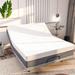 Renanim Adjustable Bed Base with 12-inch Hybrid Mattress, Dual Massage, USB Ports, App Control, Underbed Light, Remote