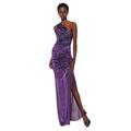 Trendyol Damen Abendkleid mit Etui, enganliegend, gewebt, violett, s