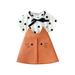 TAIAOJING Toddler Baby Girl Outfit Small And Medium Children Summer Small And Medium Girls Loose Tie Polka Dot Cat Skirt Suit Girls Summer Flying Sleeve Tops 18-24 Months