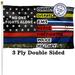 DANF Double Sided Flag for No One Fights Alone 3x5 ft Flag 3 Ply US American Flag First Responders Multi Thin Line Brass Grommets