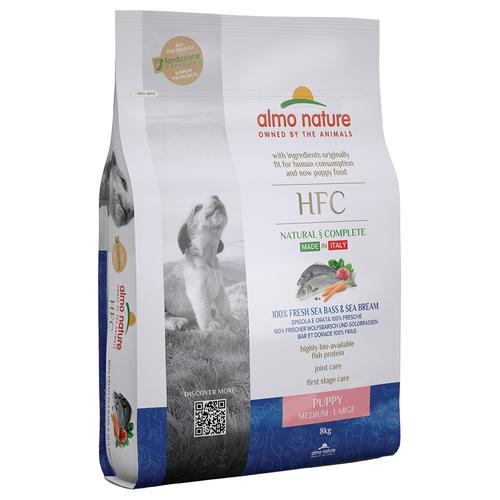 8kg Almo Nature HFC M-L Puppy Wolfsbarsch & Dorade Hundefutter trocken