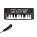 HAOTUTOYS Piano Keyboard for Kids 37 Keys Portable Electronic Keyboards Piano for kids with Microphone - Music Piano Toys for Children (Black)
