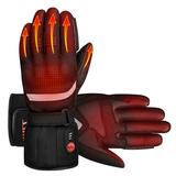 SAVIOR Heated Gloves For Men Women Rechargable 7.4V 2200mah Motorcycle Gloves Winter Waterproof Riding Ski Hand Warmer Gloves (Black)