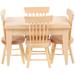 Miniature Table Chair Mini Chairs Furniture Wooden House Dining Set Wood Model Room Decor Micro 12 Toy Ornaments