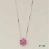 Rite Lite JPE-5019-P 16 ft. Pink Opal Star Of David Pendant On Sterling Chain