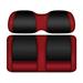 DoubleTake Black/Ruby Clubhouse Golf Cart Front Cushion Set for EZGO TXT 1996+