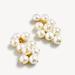 J. Crew Jewelry | J.Crew Pearl Cluster Dangle Earrings Nwt Faux Pearl | Color: Cream/Gold | Size: Os