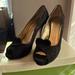 Kate Spade Shoes | Black Suede Kate Spade Heels | Color: Black | Size: 10