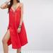 Free People Dresses | Free People Military All I Want Midi Dress | Color: Red/Silver | Size: Xs