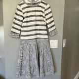 J. Crew Dresses | J. Crew Women's Dress Size 4 Heavyweight Lined White Grey 3/4 Sleeve | Color: Gray/White | Size: 4