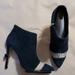 Victoria's Secret Shoes | New Navy Blue Suede Booties, Size 7 1/2 B | Color: Blue | Size: 7.5