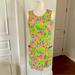 Lilly Pulitzer Dresses | Lilly Pulitzer Sleeveless Shift Dress Lime Pink Floral | Color: Green/Pink | Size: 6
