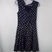 Anthropologie Dresses | * Maeve Anthropologie Ophira Navy Gold Dots Dress, Sz S | Color: Blue/Gold | Size: S