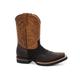 Grinders Frontier Men's Tan Brown Real Leather Cowboy Mid Calf Boot Slip On Square Toe Front Boots (6 UK / 40 EU)