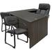 Office Desk & Chair Set for 10' x 10' Office - Charcoal Laminate