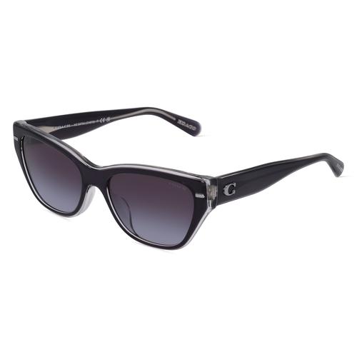 Coach HC8370U Damen-Sonnenbrille Vollrand Butterfly Acetat-Gestell, grau