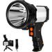 Zmoon 120000 Lumen LED Rechargeable Spotlight 10000 mAh LED Rechargeable Flashlights with Collapsible Tripod & Strip for Hunting Boat Camping
