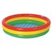 59 Red Yellow and Green Ringed Round Inflatable Baby Swimming Pool