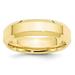 10k Yellow Gold Solid Polished Engravable Beveled Edge 6mm Bevel Edge Comfort Fit Band Size 10.5 Ring Jewelry Gifts for