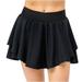 Ersazi Summer Dresses for Women 2023 Women s Fake Two-piece Running Casual Summer Sports Exercise Cycling Shorts Gym Yoga Tennis Skirt (including Pocket) Fashion Sun Dresses Black XXL