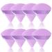 8 Pieces Triangle Powder Puffs Face Foundation Makeup Powder Puff Washable Reusable Soft Velour Makeup Sponge for Setting Loose Powder Body Powder Cosmetic Beauty Sponge Tools - Purple