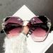 YCNYCHCHY 2022 New Hot Sale Diamond Inlaid Women s Sunglasses Tide Anti Ultraviolet Sunglasses Big Face Sunscreen Summer