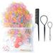 Elastic Hair Ties Multi-Color 1000 Count For Children Little Girl Kid Toddler Baby 3pcs Hair Styling Accessories (Jelly)