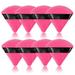 8 Pieces Powder Puff Triangle Makeup Puffs Soft Velour Face Makeup Sponge for Setting Loose Powder Body Powder Triangular Design Cosmetic Foundation Sponge Beauty Wet Dry Makeup Tool - Rose Red