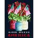 The Holiday Aisle® God Bless America by Cindy Jacobs - Wrapped Canvas Print Metal | 32 H x 24 W x 1.25 D in | Wayfair