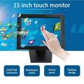 High Res 15 LCD Touch Screen Monitor VGA Stand HDMI Touch Screen POS USB 110V